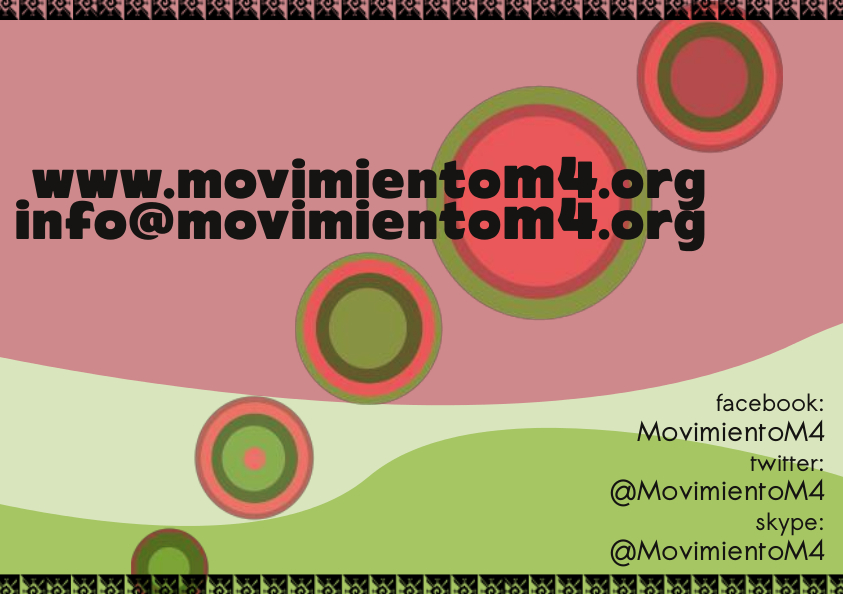 Materiales gráficos del Movimiento M4 contra la megaminería