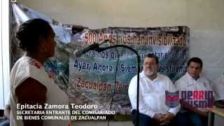 Validarán el martes a la nueva dirigencia de Zacualpan