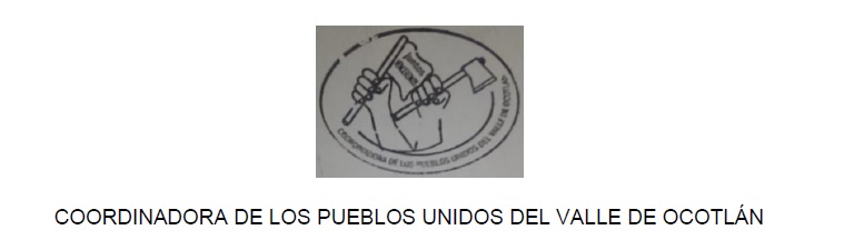 Boletín de Prensa del Coordinadora de los Pueblos Unidos del Valle de Ocotlán (COPUVO)