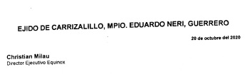 Diálogo roto entre Ejido de Carrizalillo y Equinox